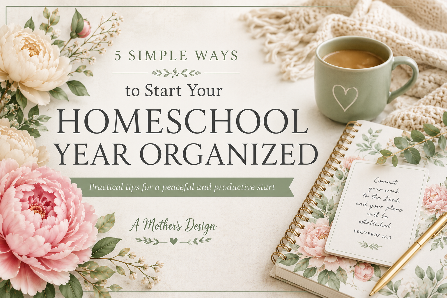 5 Simple Ways to Start Your Homeschool Year Organized